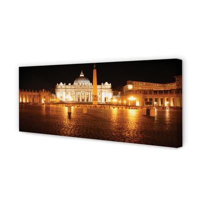 Quadro su tela Roma Basilica Place Night