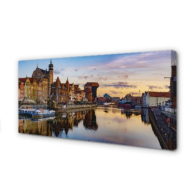 Quadro su tela Port River Port River di Gdańsk