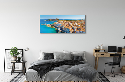 Foto quadro su tela Città del mare della Grecia della costa