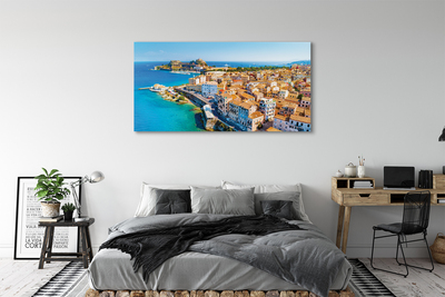 Foto quadro su tela Città del mare della Grecia della costa