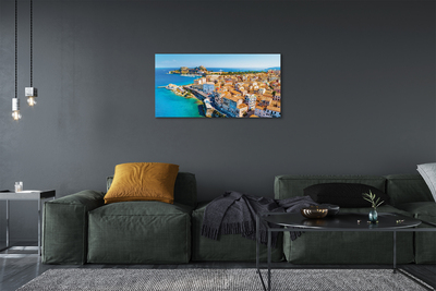 Foto quadro su tela Città del mare della Grecia della costa