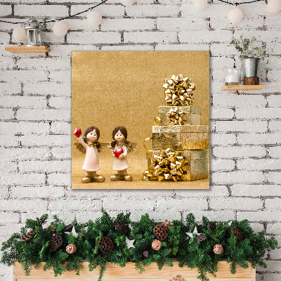 Quadro su tela Regali di Natale, angeli, ornamenti