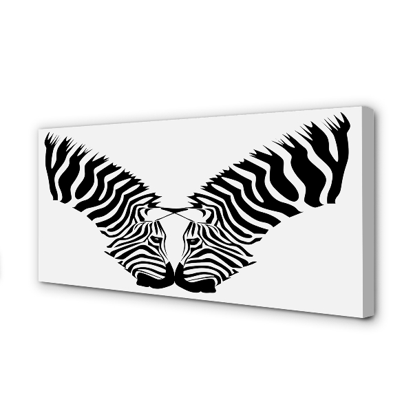 Quadro su tela Riflessione dello specchio zebra