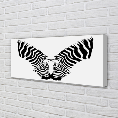 Quadro su tela Riflessione dello specchio zebra