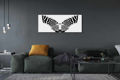 Quadro su tela Riflessione dello specchio zebra