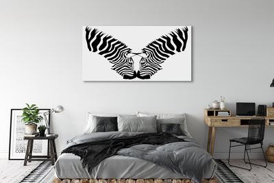Quadro su tela Riflessione dello specchio zebra