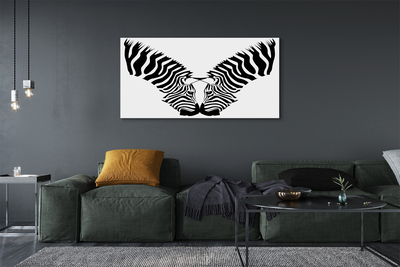 Quadro su tela Riflessione dello specchio zebra