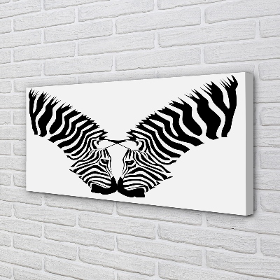 Quadro su tela Riflessione dello specchio zebra