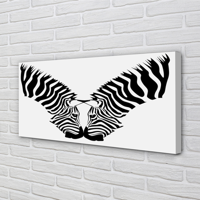 Quadro su tela Riflessione dello specchio zebra