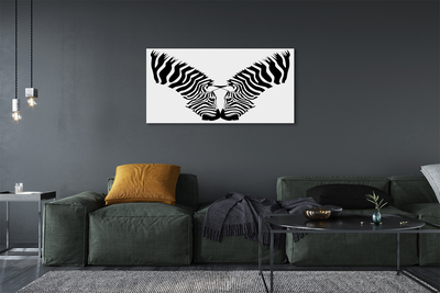 Quadro su tela Riflessione dello specchio zebra