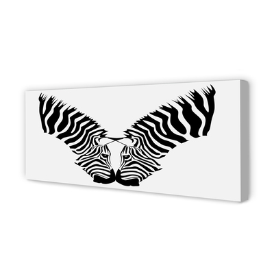 Quadro su tela Riflessione dello specchio zebra