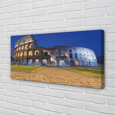 Quadro su tela Roma Sunset Colosseum