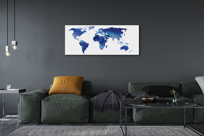 Quadro su tela Mappa blu