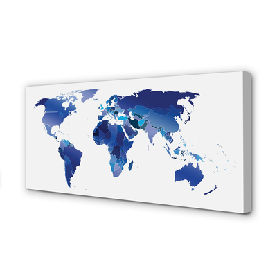 Quadro su tela Mappa blu