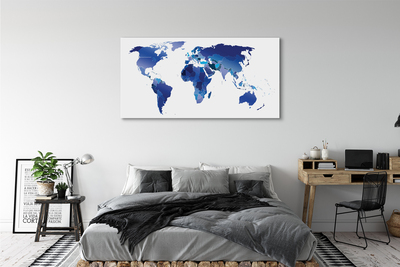 Quadro su tela Mappa blu