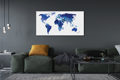 Quadro su tela Mappa blu