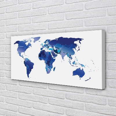 Quadro su tela Mappa blu