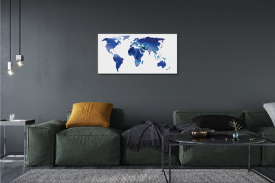 Quadro su tela Mappa blu