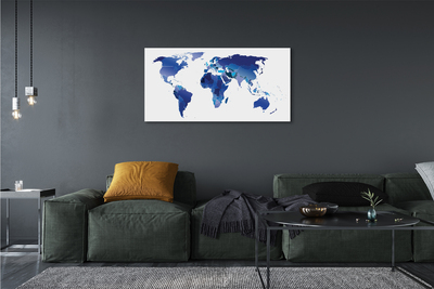 Quadro su tela Mappa blu