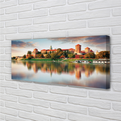 Quadro stampa su tela Fiume Castello di Cracovia