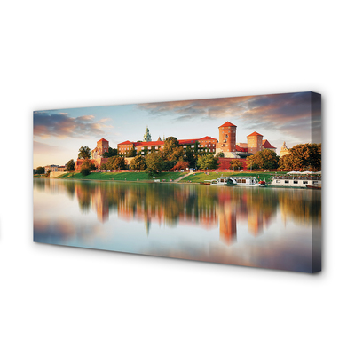 Quadro stampa su tela Fiume Castello di Cracovia