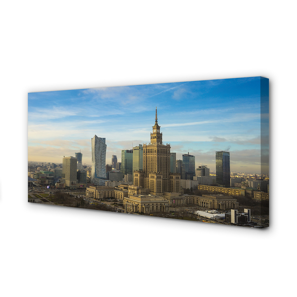 Quadro su tela Skyscrapers Panorama di Varsavia