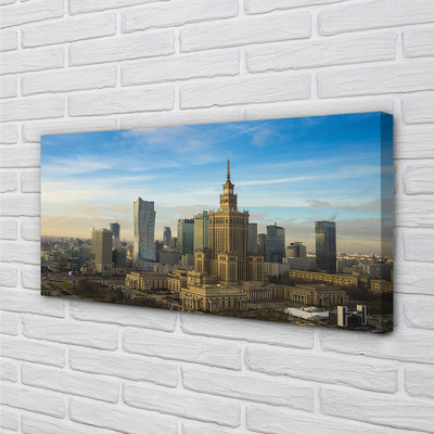 Quadro su tela Skyscrapers Panorama di Varsavia