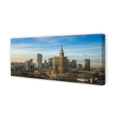 Quadro su tela Skyscrapers Panorama di Varsavia