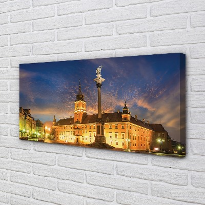 Quadro su tela Sunset vecchio città di Varsavia
