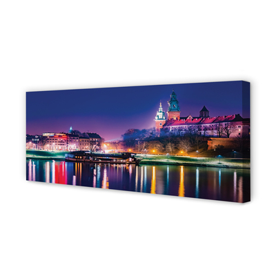 Quadro su tela Fiume Night Night di Krakow City