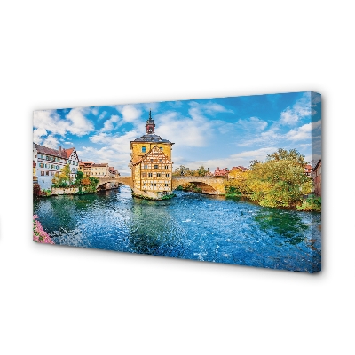 Quadro su tela Germania River Posa Città Vecchia