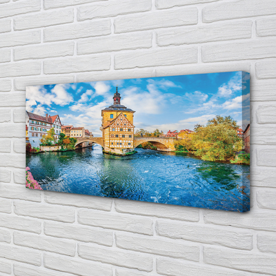 Quadro su tela Germania River Posa Città Vecchia