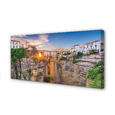 Quadro su tela Sunset del ponte della Spagna