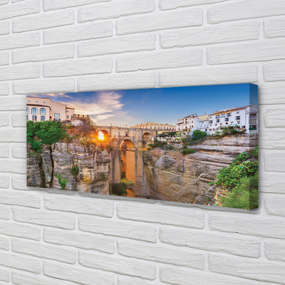 Quadro su tela Sunset del ponte della Spagna