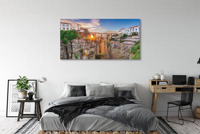 Quadro su tela Sunset del ponte della Spagna