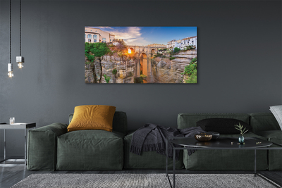 Quadro su tela Sunset del ponte della Spagna