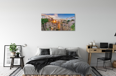 Quadro su tela Sunset del ponte della Spagna