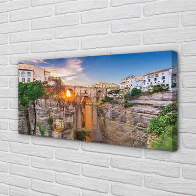 Quadro su tela Sunset del ponte della Spagna