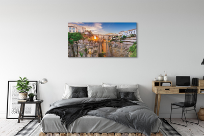 Quadro su tela Sunset del ponte della Spagna