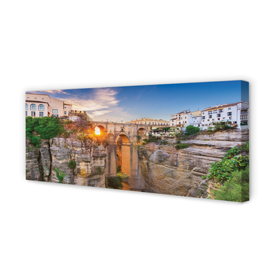 Quadro su tela Sunset del ponte della Spagna