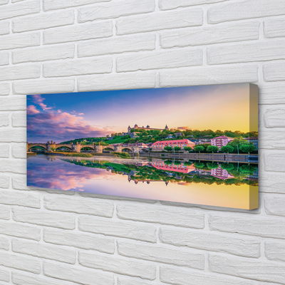 Quadro stampa su tela Germania Sunset River