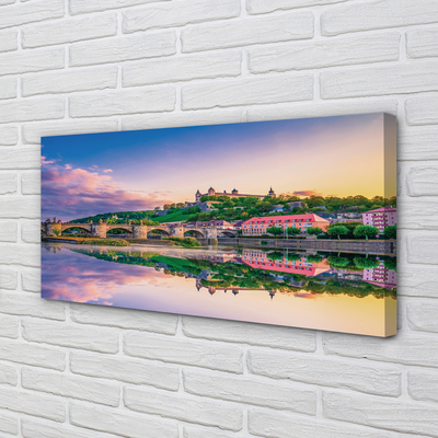 Quadro stampa su tela Germania Sunset River