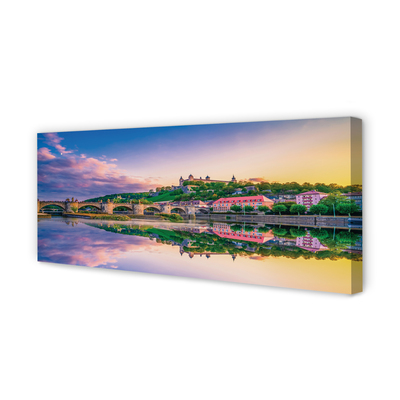 Quadro stampa su tela Germania Sunset River