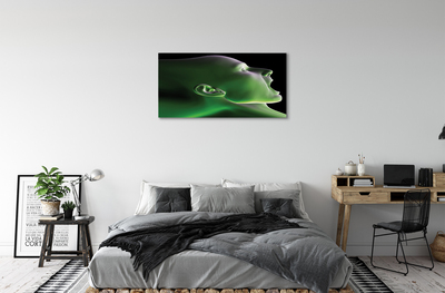 Quadro su tela Luce verde della testa umana