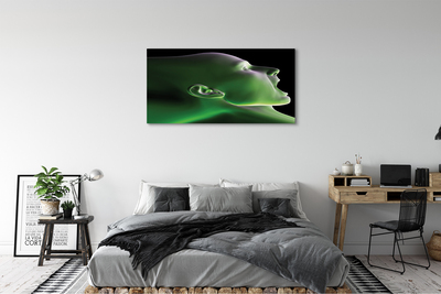 Quadro su tela Luce verde della testa umana