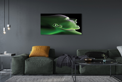 Quadro su tela Luce verde della testa umana