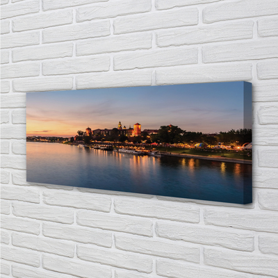 Quadro su tela Sunset di Cracovia