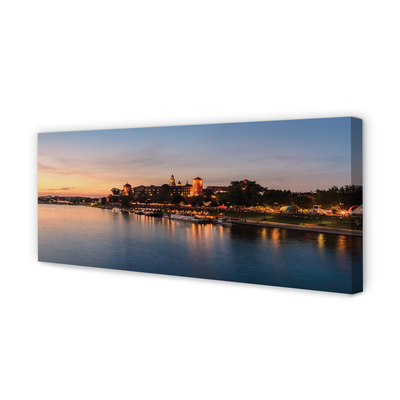 Quadro su tela Sunset di Cracovia