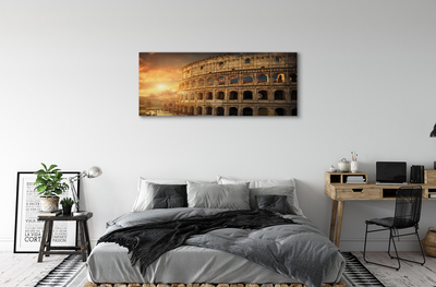Quadro su tela Sunset di Roma Colosseo