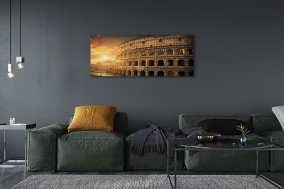 Quadro su tela Sunset di Roma Colosseo